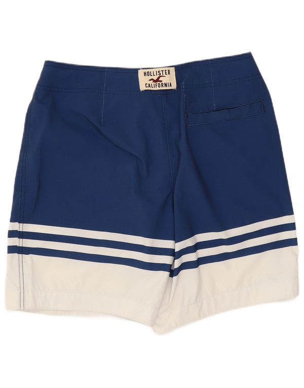 Poliéster azul pequeno de Colourblock do short de natação regular dos homens de Hollister