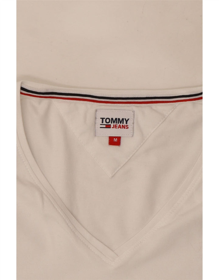 Camiseta Tommy Hilfiger Mulher Top UK 12 Médio Branco