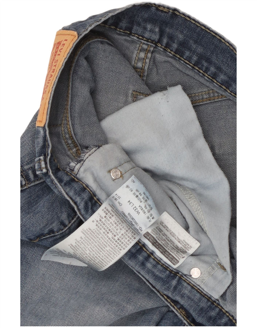 Calça jeans feminina Levi's 511 Slim W32 L34 azul algodão