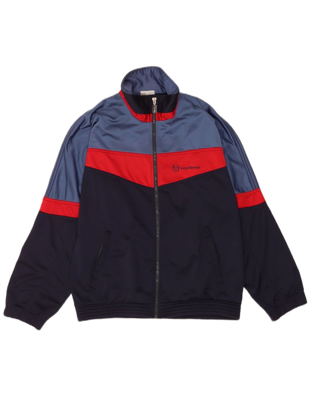 Sergio Tacchini Mens Full Tracksuit IT 46 Small Navy Blue Colourblock