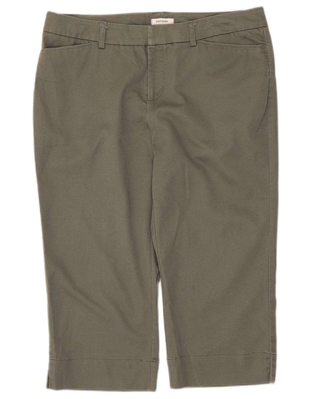 Calça Capri Feminina Dockers US 10 Grande W34 L20 Algodão Cinza