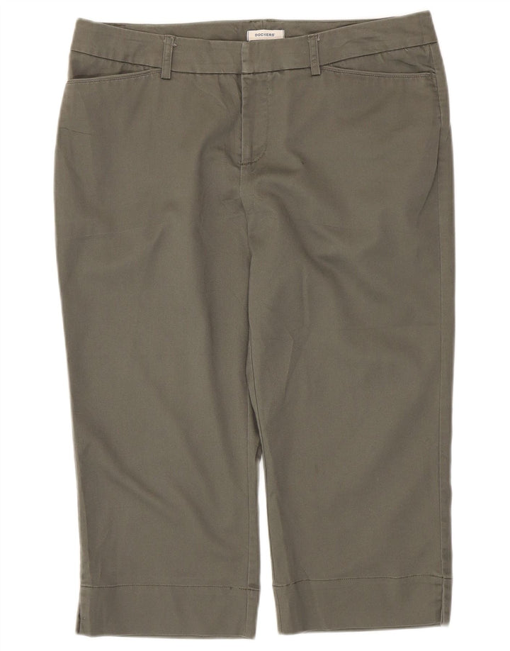 Calça Capri Feminina Dockers US 10 Grande W34 L20 Algodão Cinza