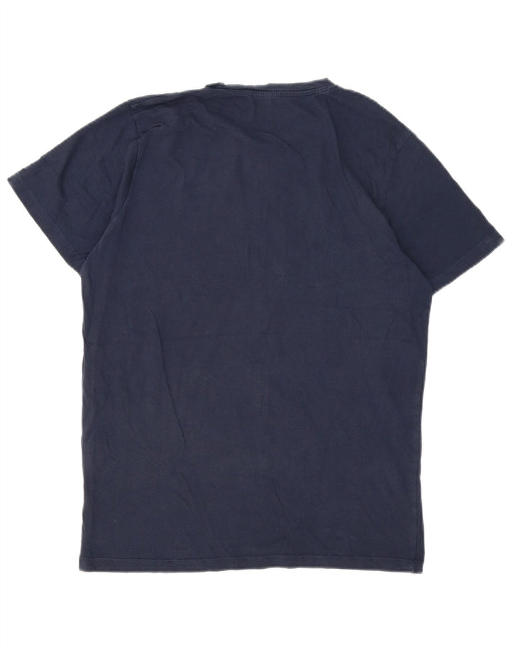 Camiseta masculina Jack & Jones Regular Fit com estampa gráfica de algodão azul marinho médio