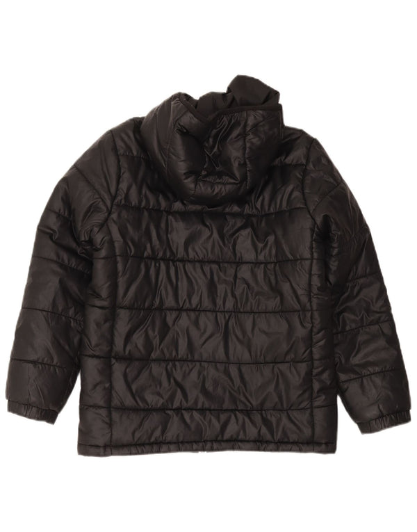 Casaco acolchoado com capuz Adidas Boys 11-12 anos preto poliéster