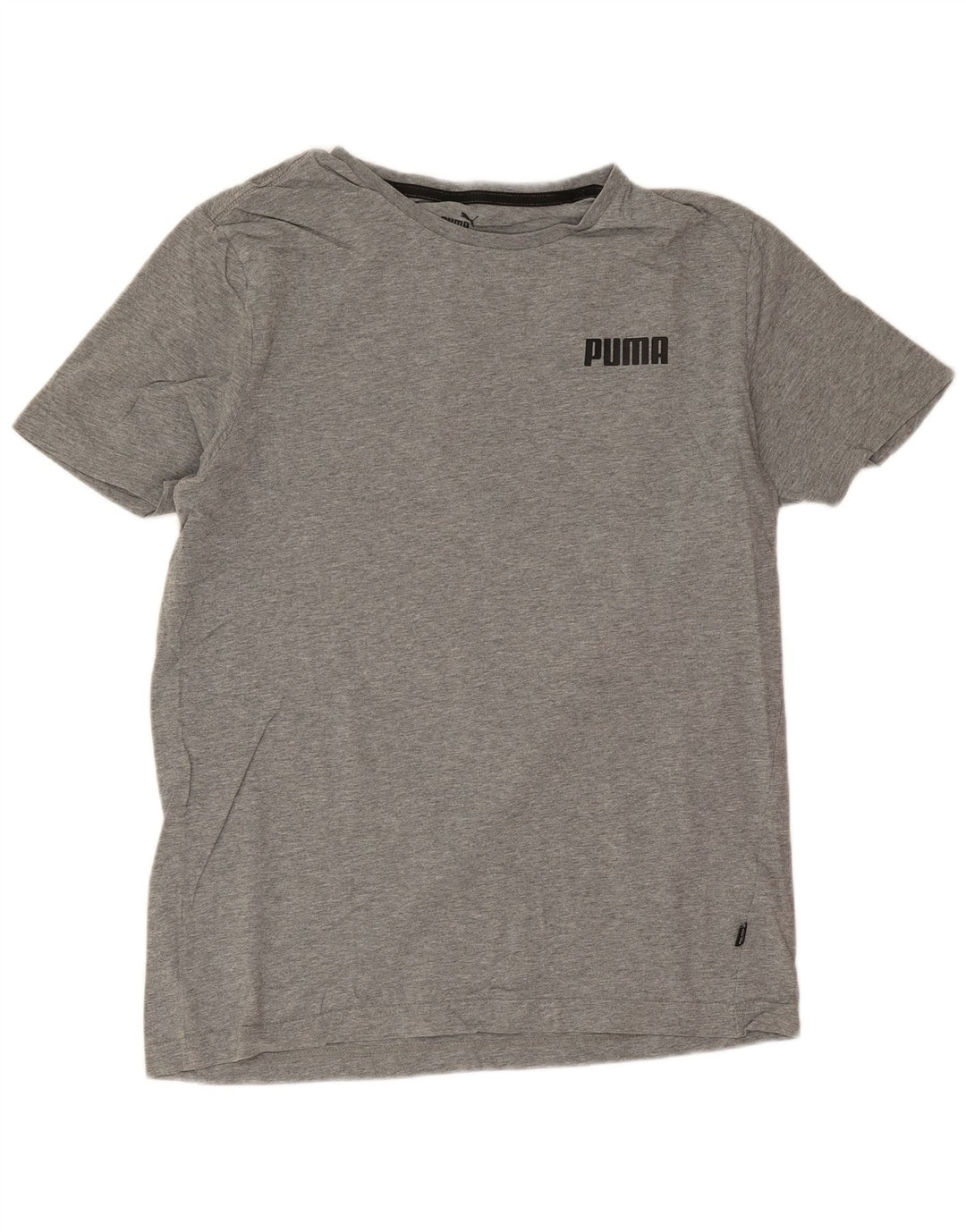 Camiseta masculina Puma Top cinza médio algodão manchado