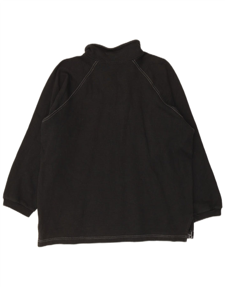 Moletom masculino Champion com gola e zíper, moletom médio preto de algodão