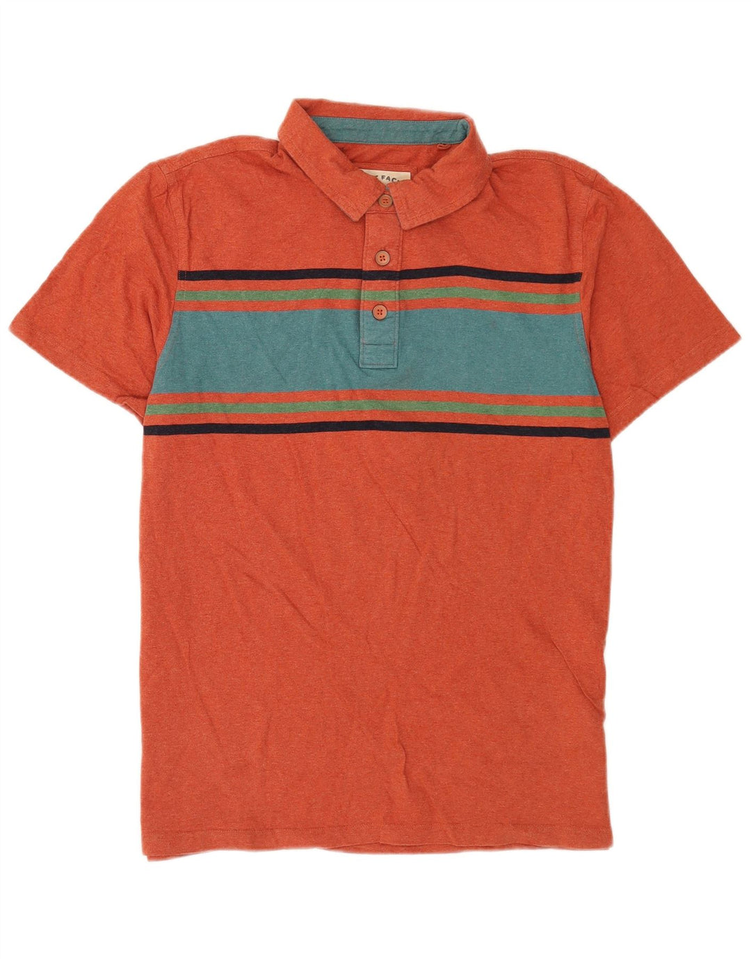 Camisa polo masculina Fat Face grande algodão colorblock laranja
