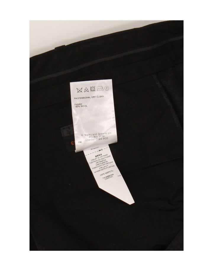Calça chino masculina Marks & Spencer W40 L29 lã cinza