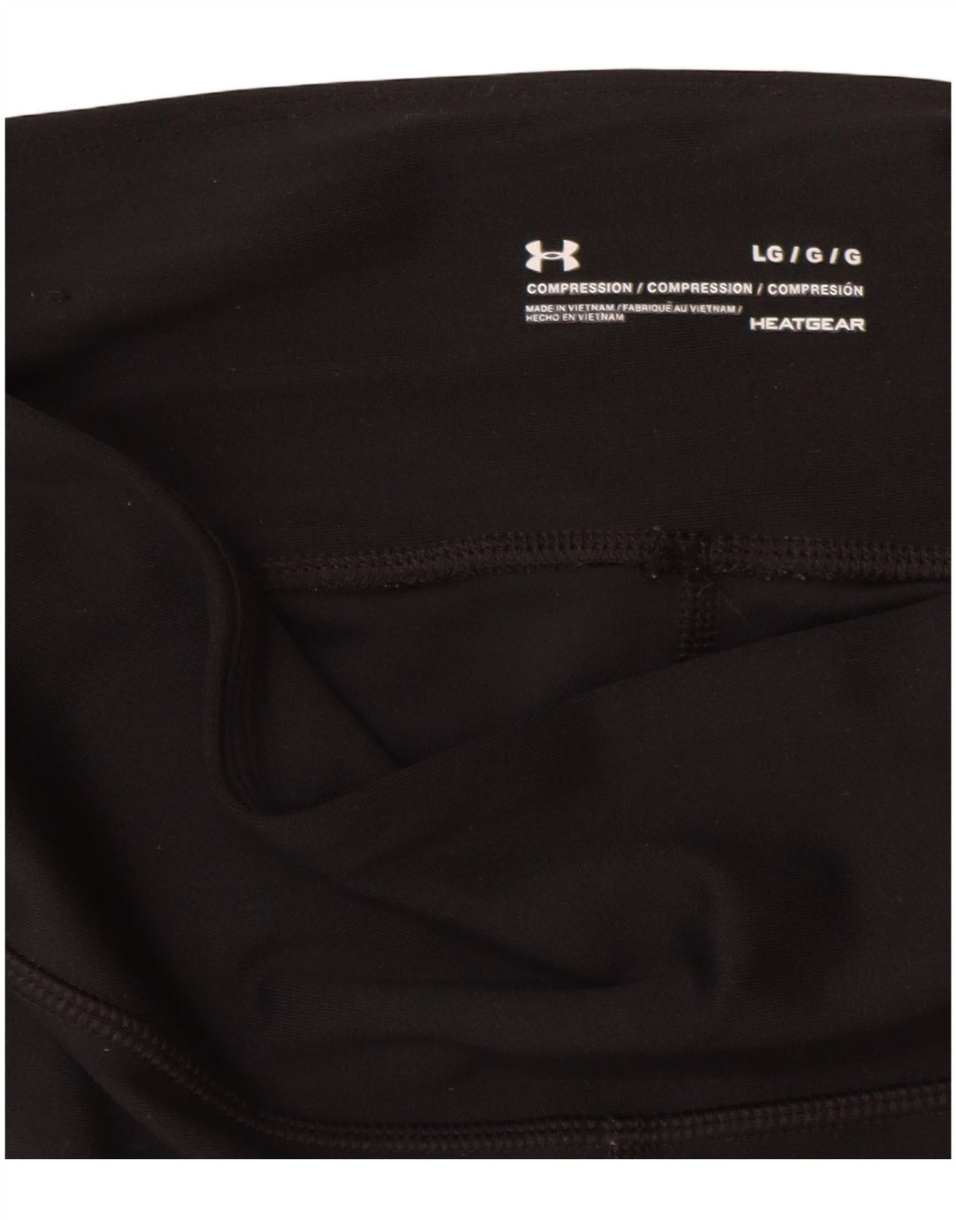 Under Armour Womens Heat Gear Graphic Leggings Reino Unido 16 Grande Poliéster Preto