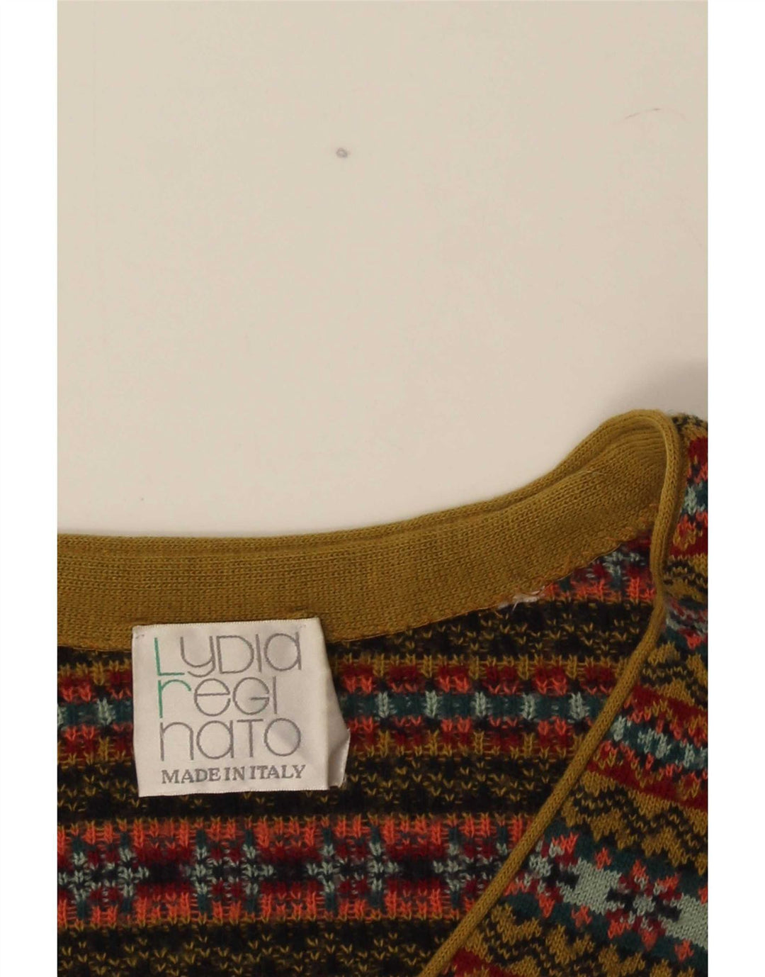 Suéter cardigã masculino vintage sem mangas médio multicolorido Fair Isle