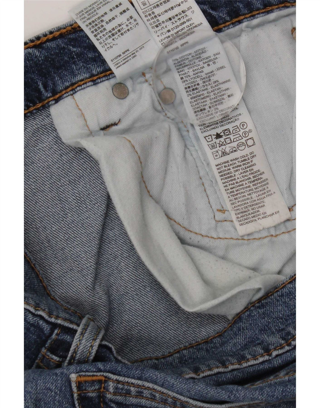 Levi's Masculino 511 Slim Jeans W32 L32 Azul Algodão