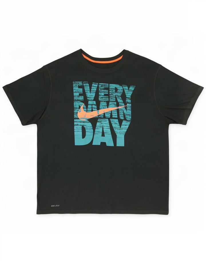 Camiseta gráfica masculina Nike Top 2XL poliéster verde