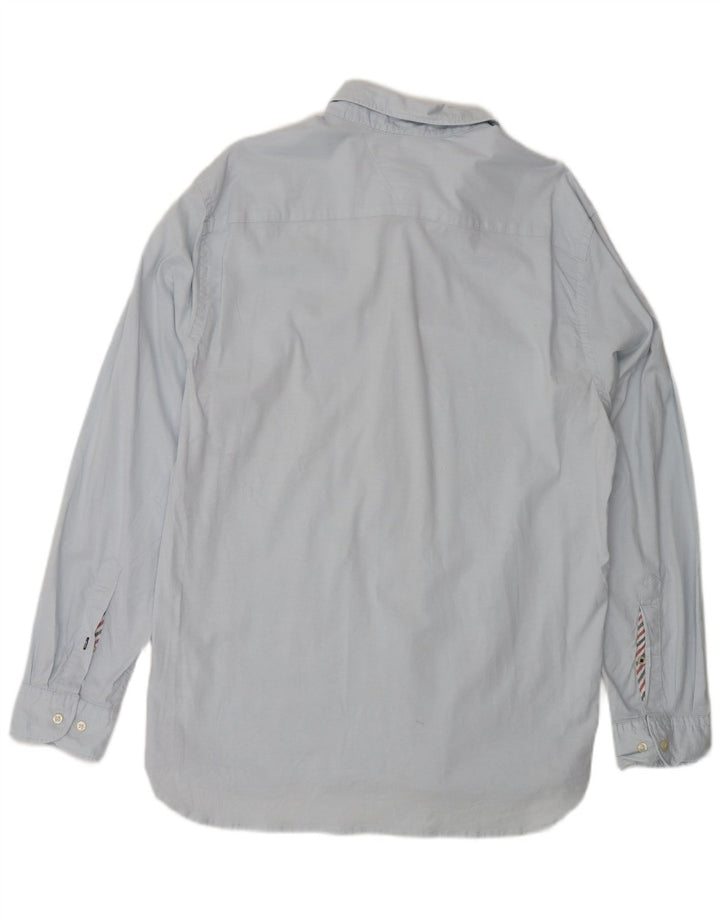 Camisa masculina Tommy Hilfiger Regular Fit grande azul algodão clássico