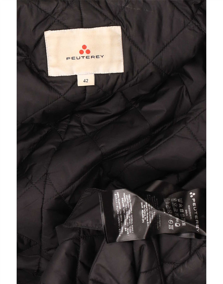 Casaco feminino acolchoado com capuz PEUTEREY IT 42 poliéster preto médio