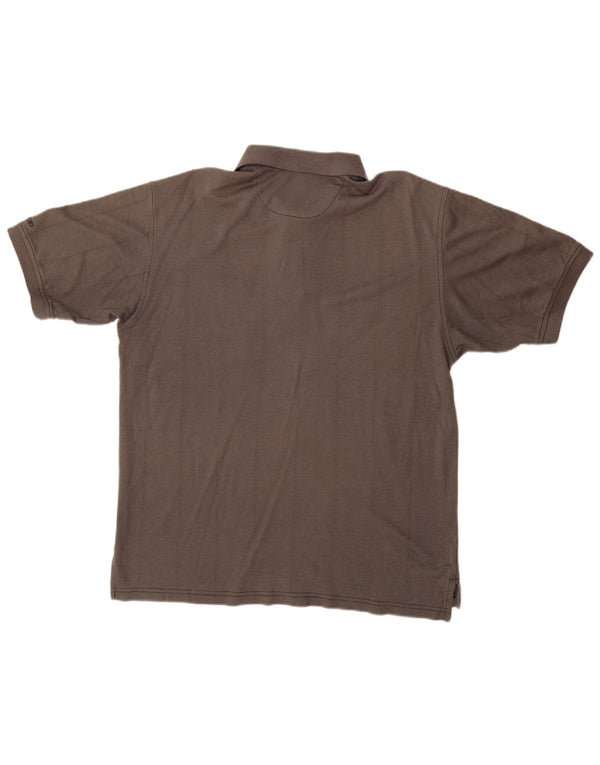 Camisa polo masculina Izod algodão cinza médio