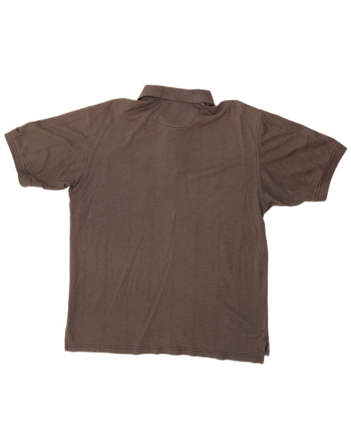 Camisa polo masculina Izod algodão cinza médio