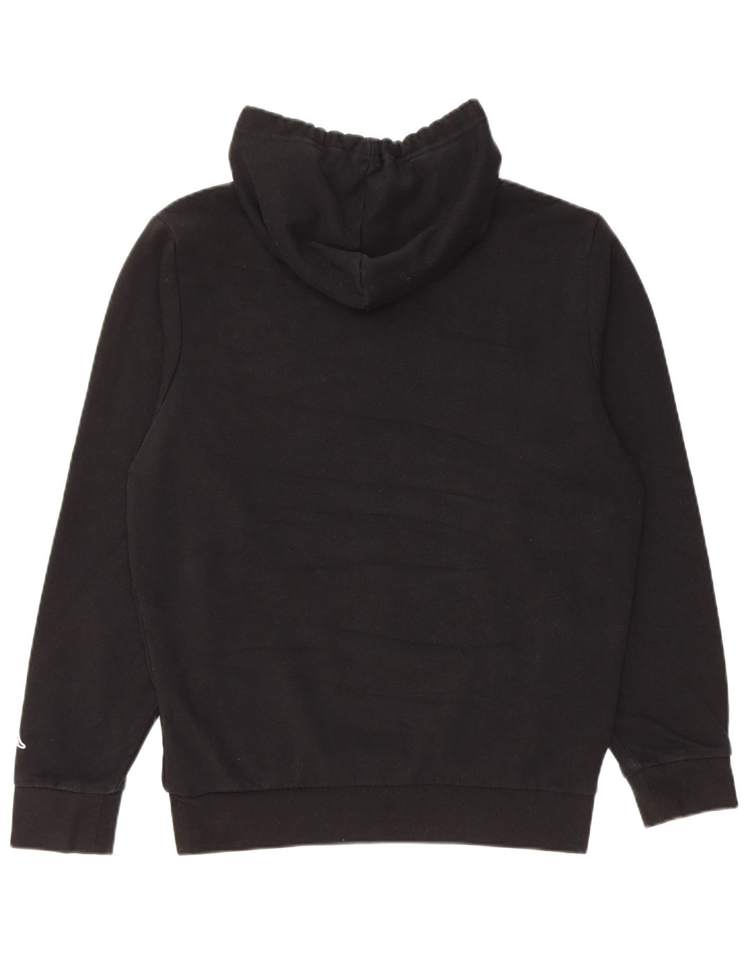 Kappa feminino gráfico moletom com capuz médio algodão preto