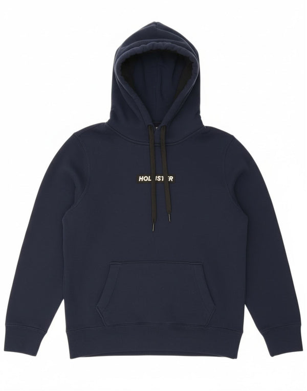 Hollister masculino moletom com capuz XS azul marinho algodão