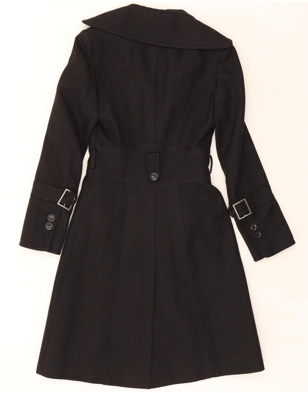 Sobretudo feminino Karen Millen UK 8 pequeno lã preta