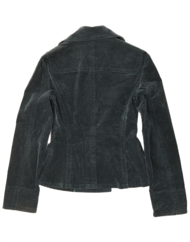Jaqueta blazer feminina Jigsaw com peito duplo EU 32 2XS algodão cinza