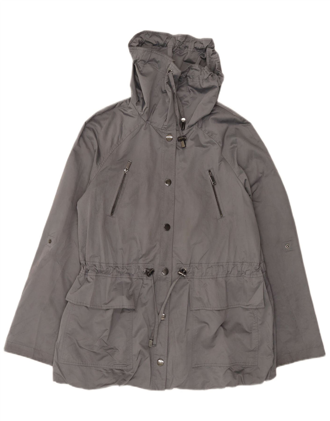 Jaqueta utilitária superdimensionada feminina MINT VELVET Reino Unido 10 poliéster cinza pequeno