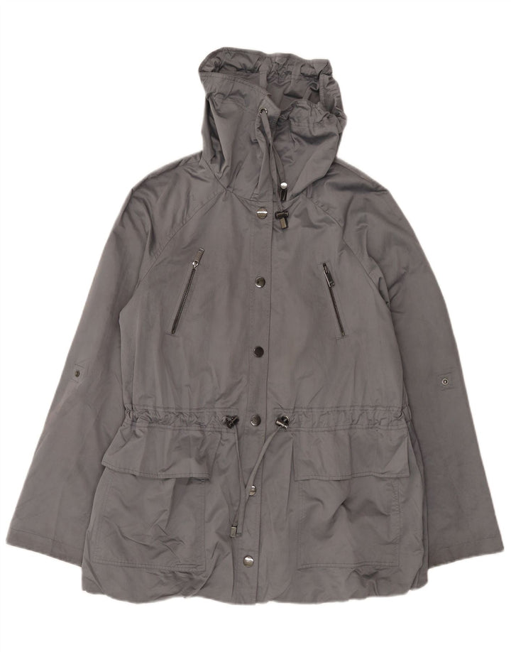 Jaqueta utilitária superdimensionada feminina MINT VELVET Reino Unido 10 poliéster cinza pequeno