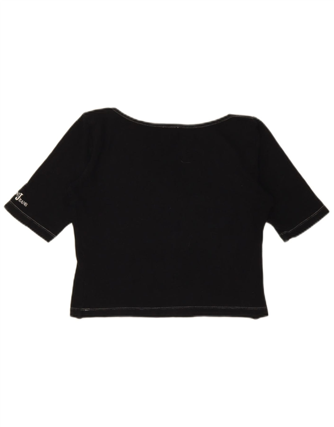 Camiseta feminina Armani Jeans crop top IT 44 médio preto