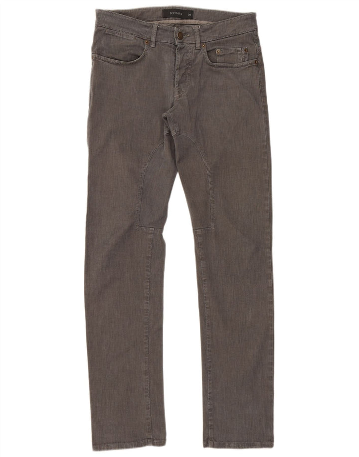 Calça jeans reta masculina SIVIGLIA W30 L32 algodão cinza