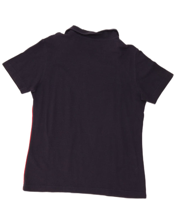 Camisa polo feminina Lotto UK 20 2XL algodão azul marinho