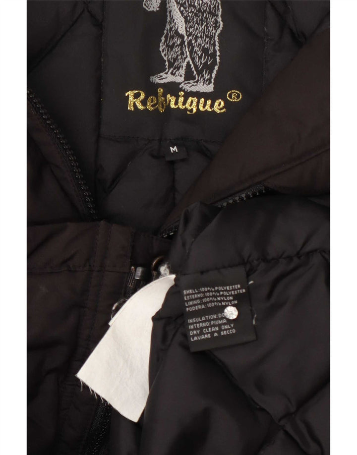 Jaqueta parka feminina com capuz Refrigue UK 12 poliéster cinza médio