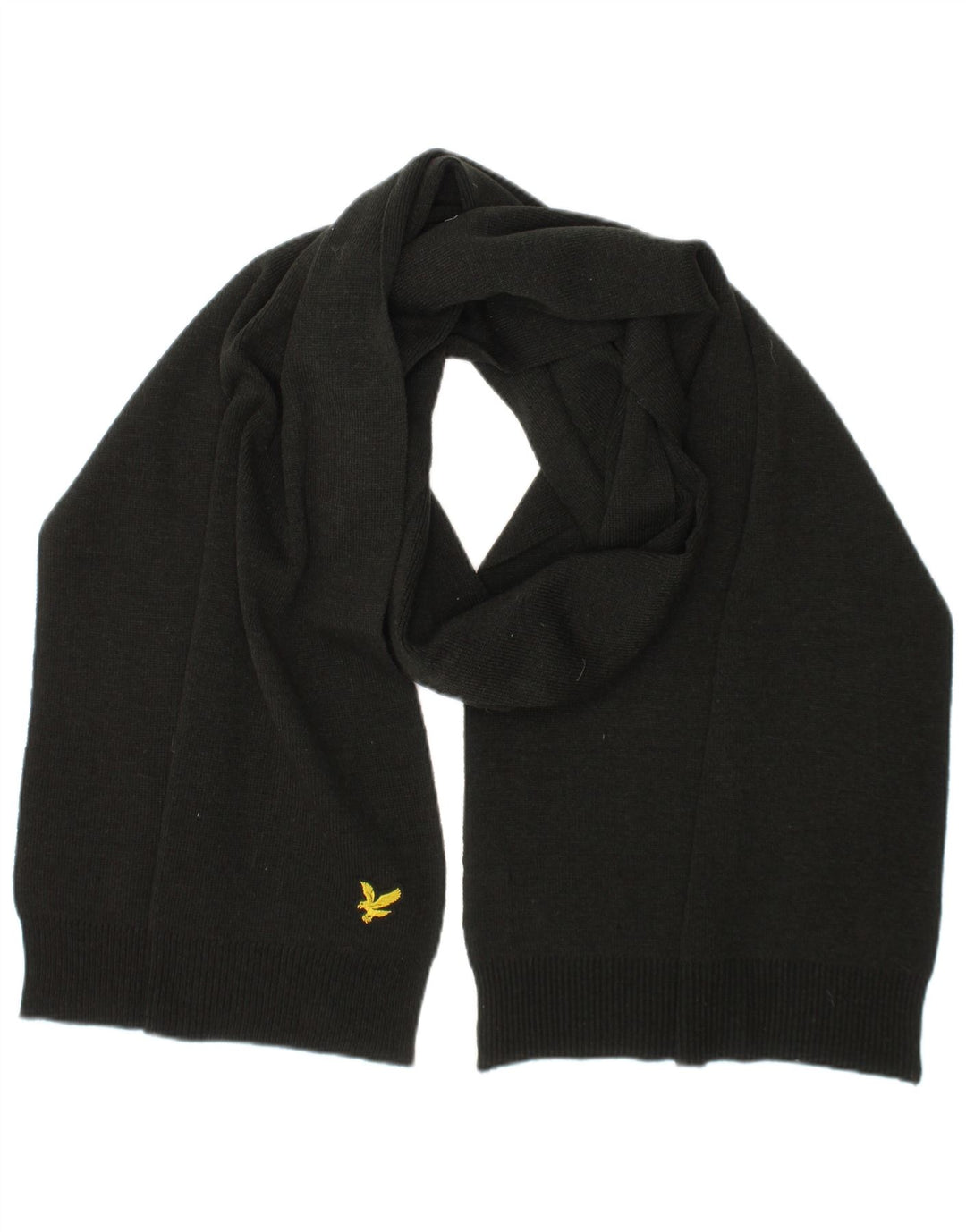 Lenço retangular masculino Lyle & Scott tamanho único poliéster preto