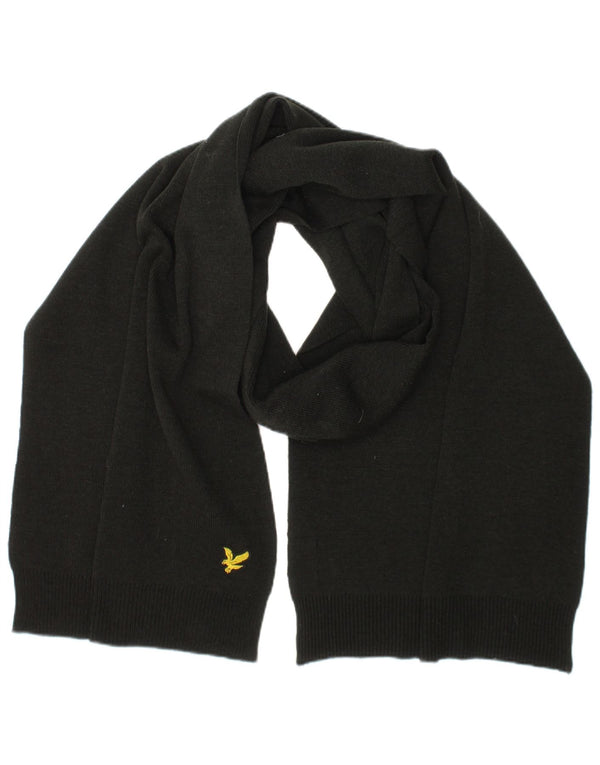 Lenço retangular masculino Lyle & Scott tamanho único poliéster preto