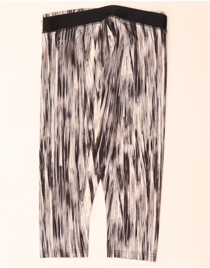 PUMA Womens Capri Leggings UK 14 Médio Preto Risca de Giz Poliéster