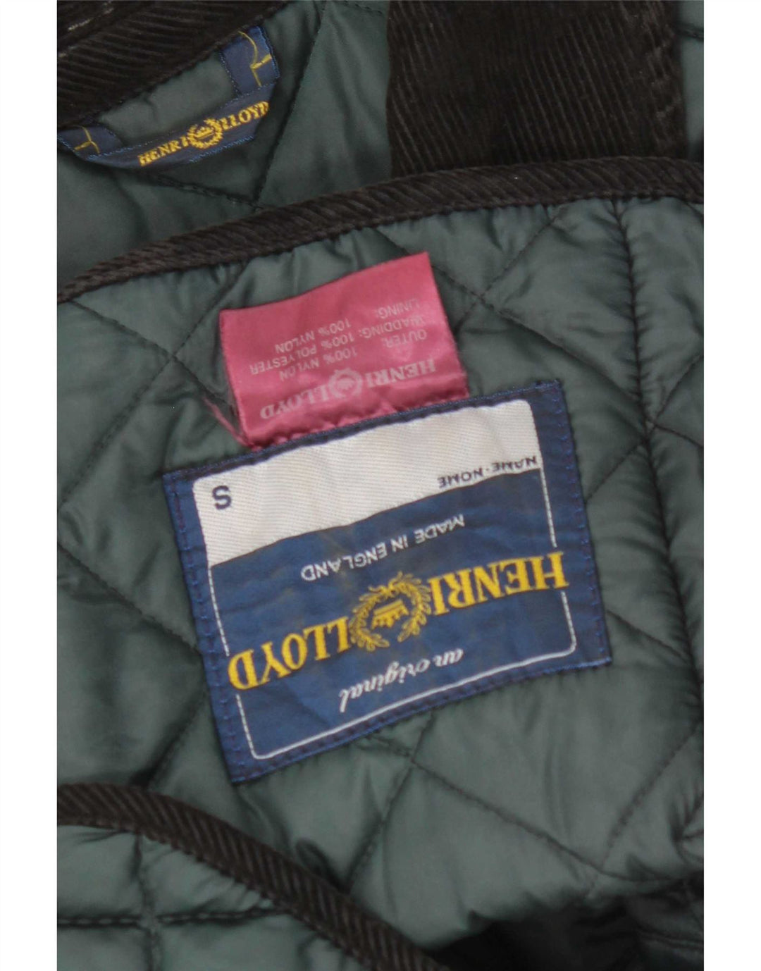 Jaqueta acolchoada masculina Henri Lloyd Reino Unido 36 nylon verde pequeno