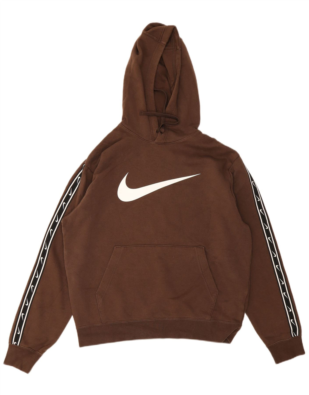 Jumper com capuz gráfico masculino Nike médio marrom algodão