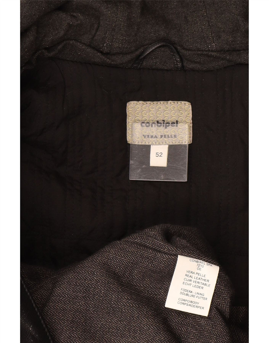 Jaqueta masculina de couro com capuz CONBIPEL IT 52 XL couro preto