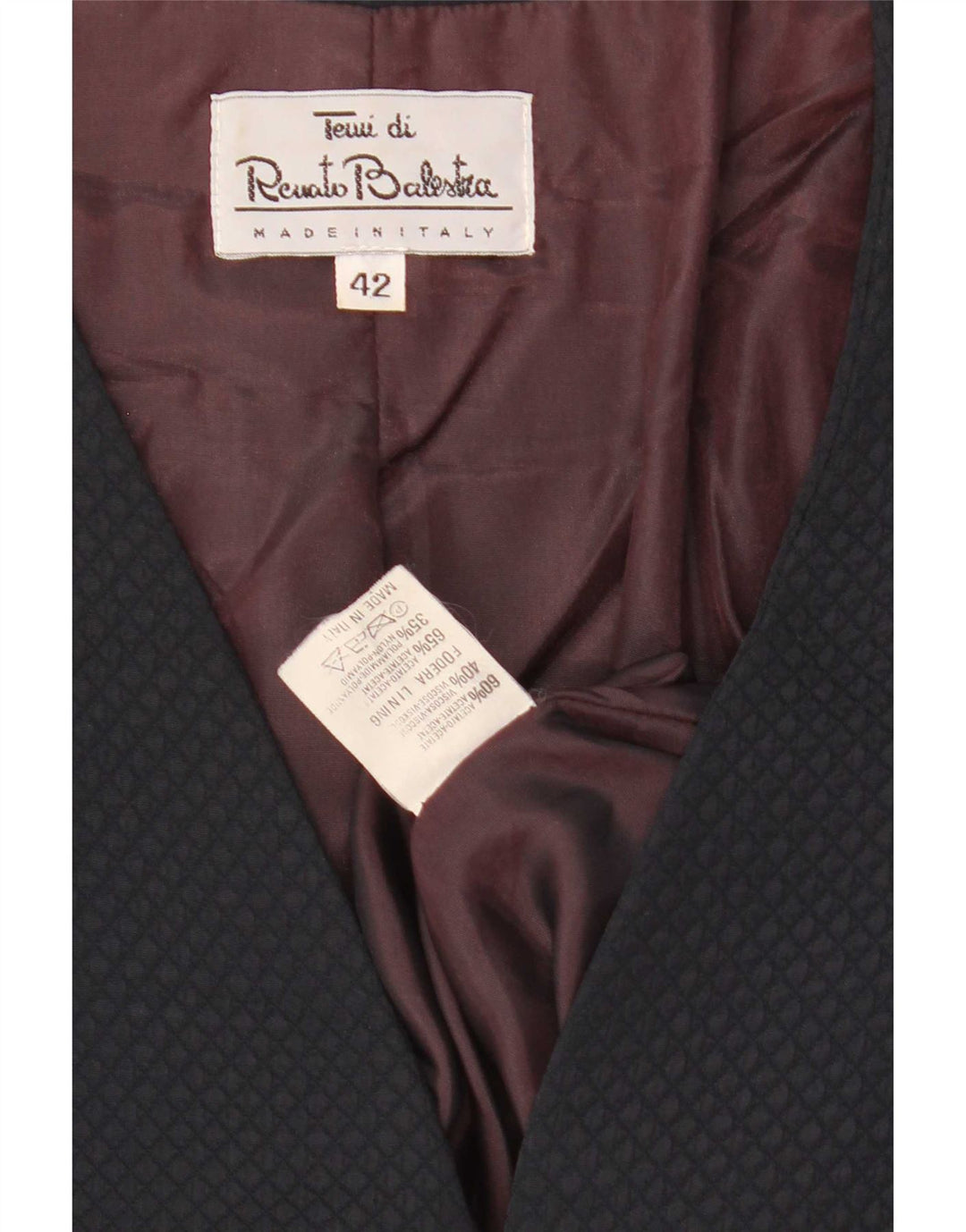 Jaqueta Bolero Feminina Renato Balestra IT 42 Médio Azul Marinho Argyle/Diamante