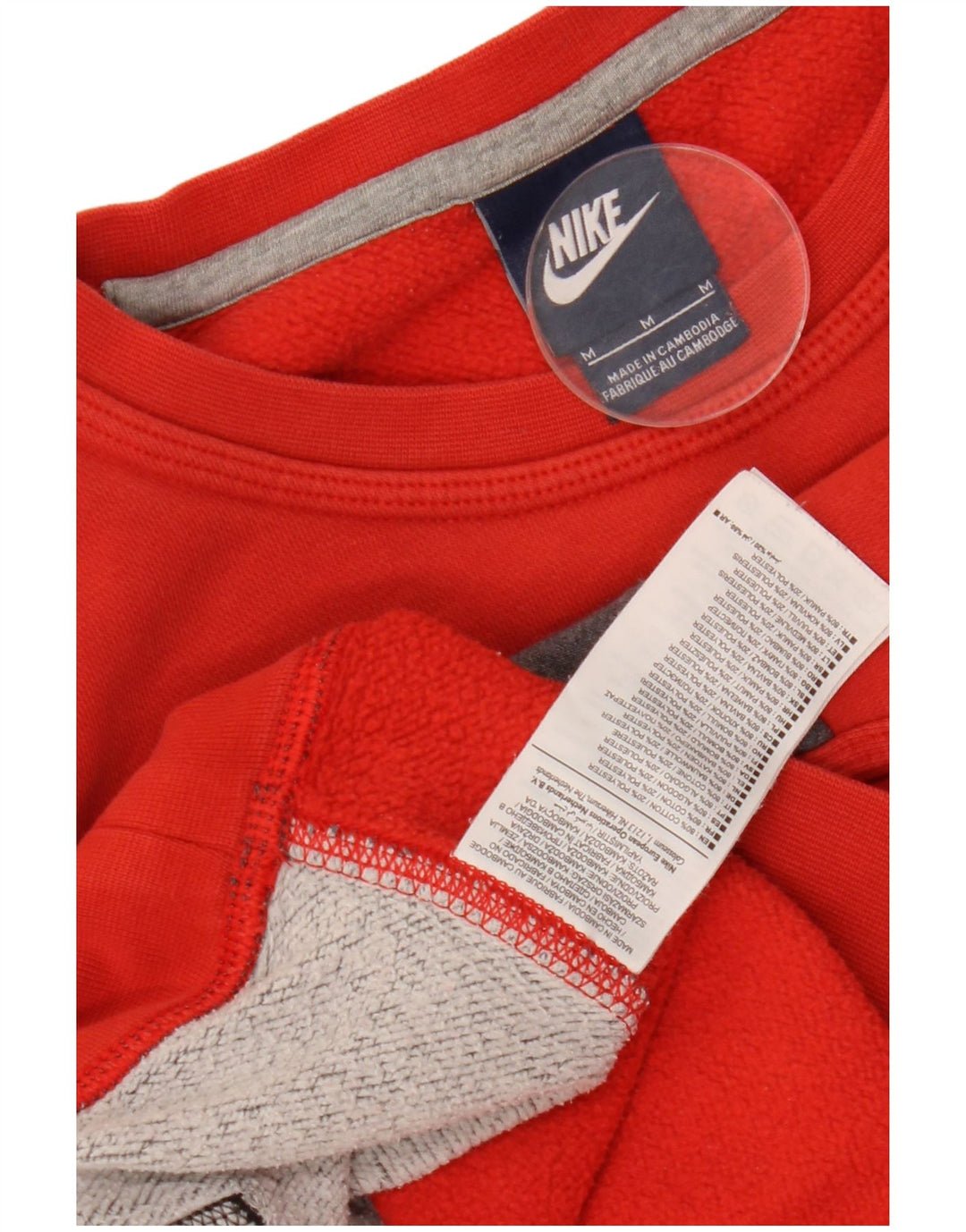 Moletom gráfico masculino NIKE Jumper médio vermelho colorblock algodão