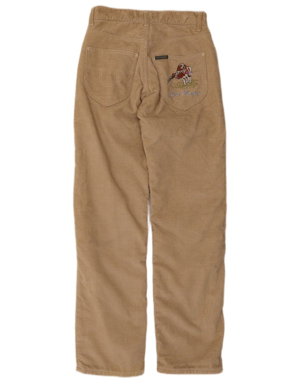 Calça masculina reta de veludo cotelê Best Company W28 L30 bege