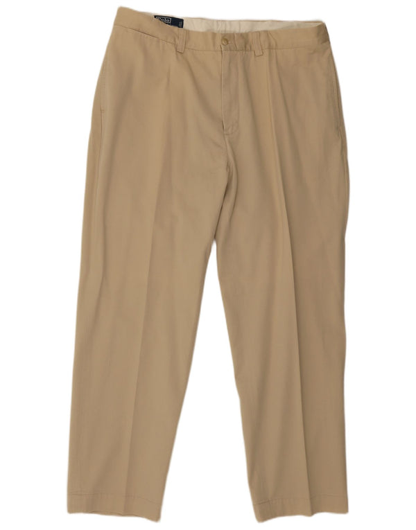 Polo Ralph Lauren Calça Chino Masculina Reta W38 L30 Algodão Bege