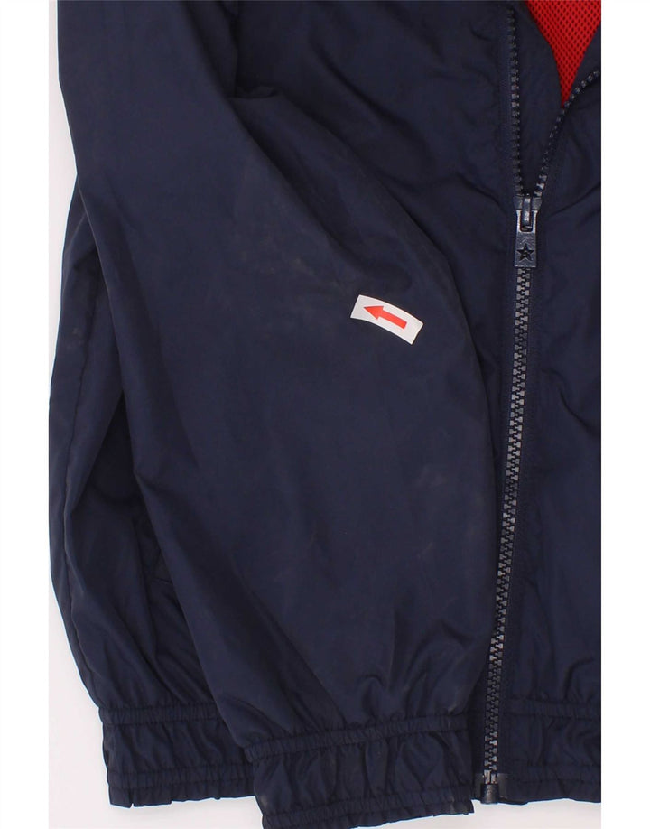 Tommy Hilfiger Jaqueta bomber masculina com capuz 7-8 anos azul marinho poliéster
