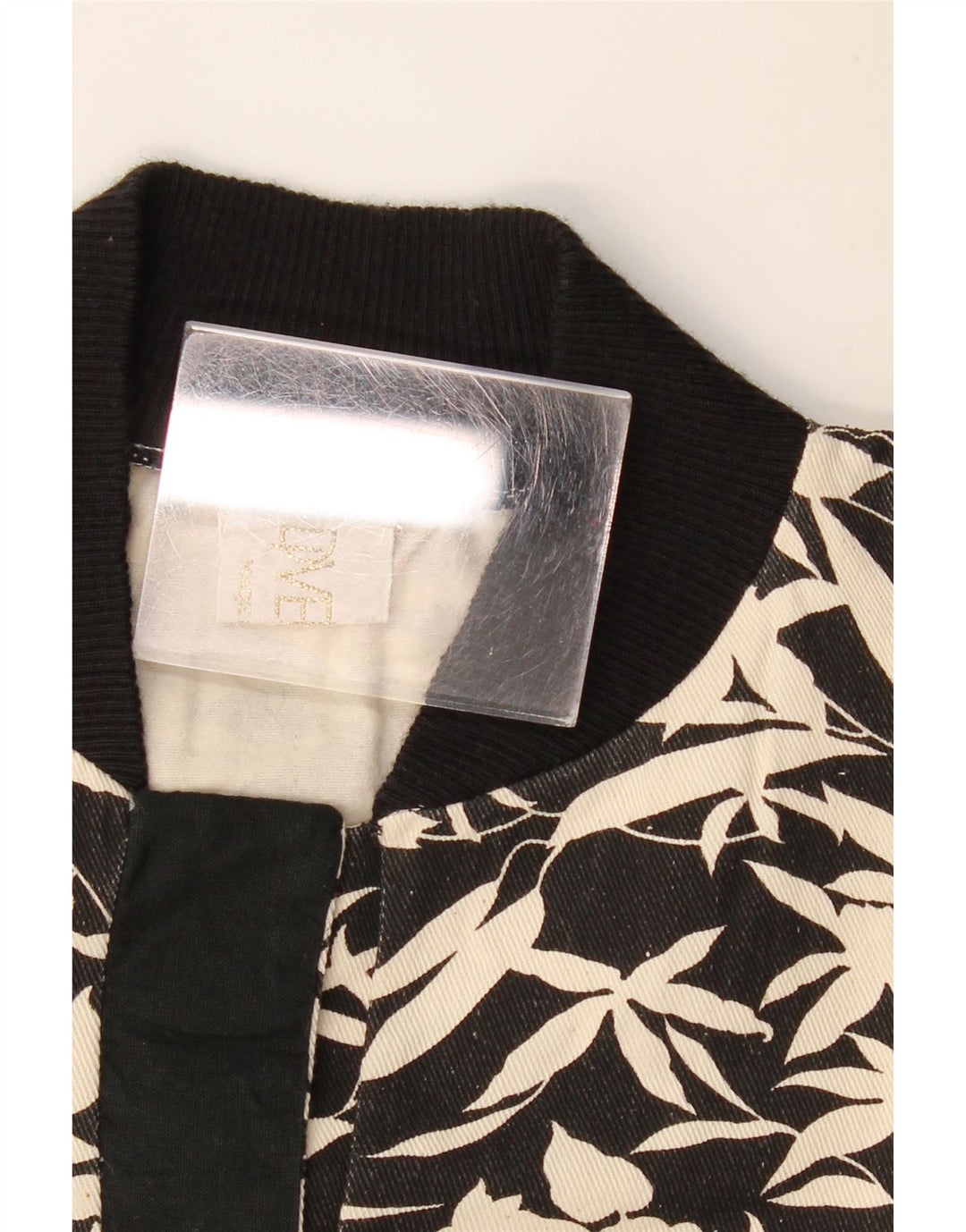 Suéter feminino vintage UK 16 grande preto floral