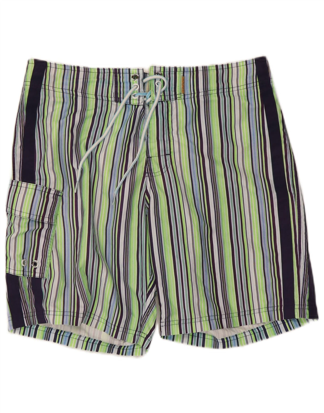 Shorts de natação masculino Sundek médio listrado multicolorido