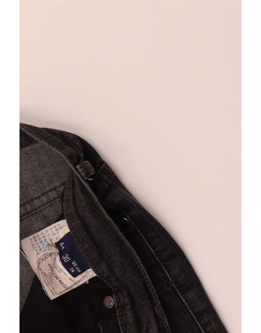 Jeans retos femininos Trussardi W28 L28 algodão preto