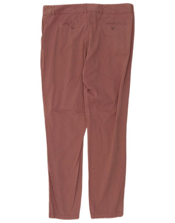 Calça Chino Feminina Marks & Spencer Slim UK 14 Grande W36 L30 Algodão Rosa