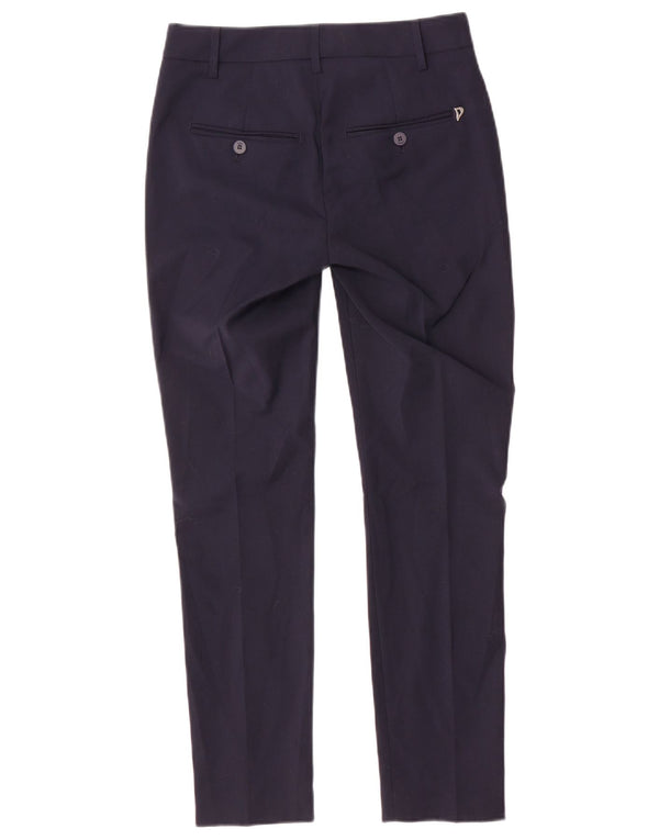 Calça feminina Dondup Slim Suit W25 L27 azul marinho poliéster