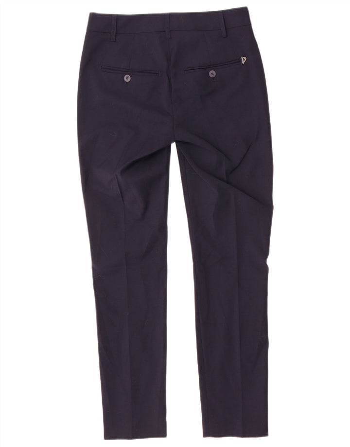 Calça feminina Dondup Slim Suit W25 L27 azul marinho poliéster