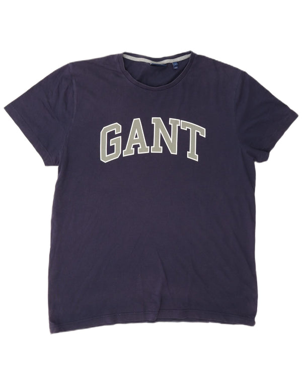 Camiseta masculina gráfica Gant Top XL algodão azul marinho