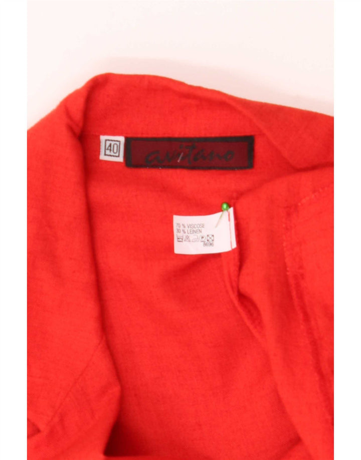 Jaqueta Blazer Feminina Avitano com 4 Botões EU 42 Viscose Vermelha Média