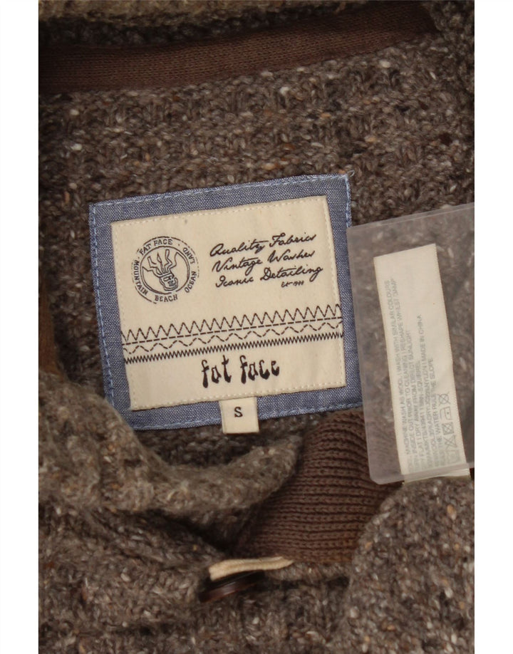 Suéter masculino FAT FACE com gola redonda e lã manchada cinza pequena